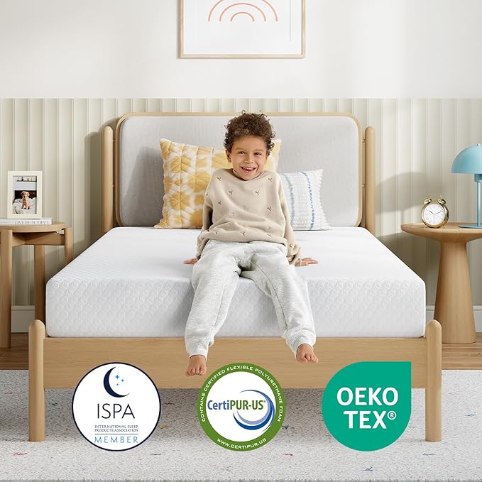 Novilla 8 Inch Twin Size Mattress, Twin Memory Foam Mattress for Kids with Comfortable & High-Density Support Foam for Cool Touch & Pressure Relief Mattresses in a Box Medium Firm Feel