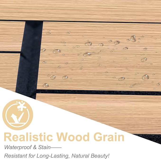 Mollywell Acoustic Panels, PVC Wood-Grain Decor, 12x12 Inch Carved Pattern
