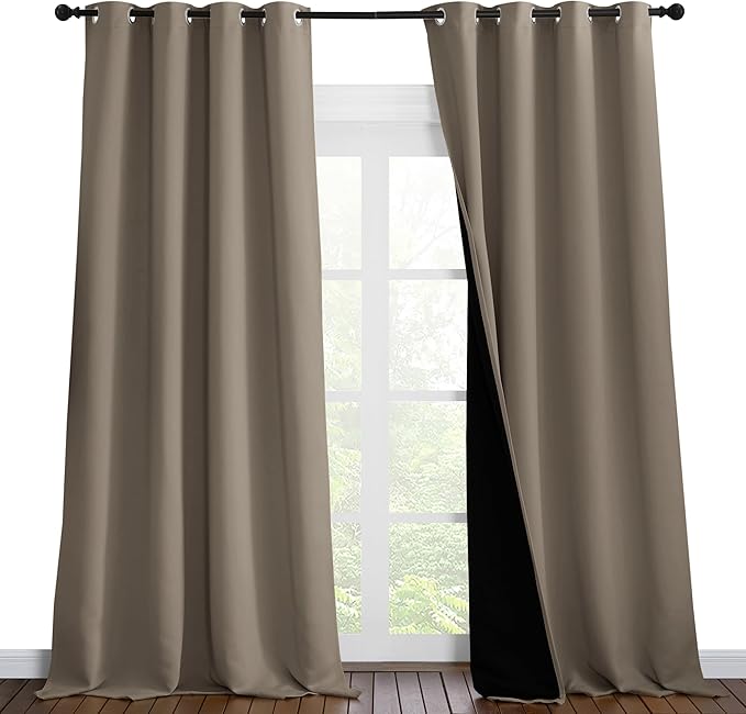 NICETOWN 100% Blackout Blinds, 52 inches x 120 inches, Laundry Room Decor