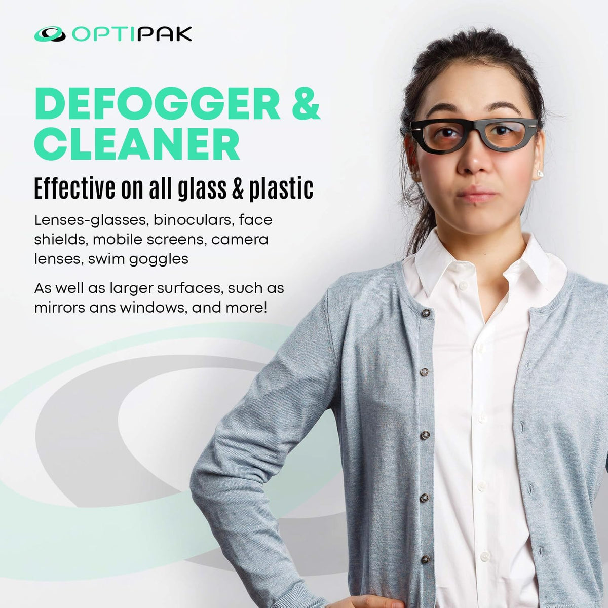 Opti-Pak Anti-Fog Pre-moistened Wipes for Glasses, Binoculars, Face Shields, Ski Masks or Swim Goggles - Prevents Fogging on Glass and Plastic Eyeglasses, Mirrors, Lenses and Windows (30pk 10 Count)