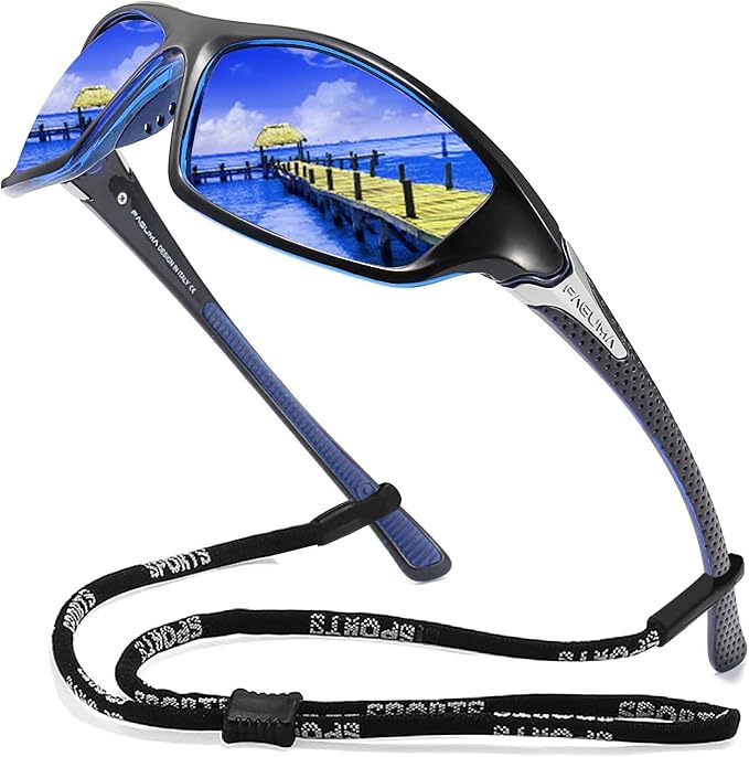 FAGUMA Sports Polarized Sunglasses For Men Cycling Driving Fishing UV400 Protection