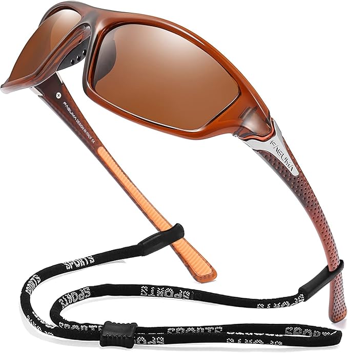 FAGUMA Sports Polarized Sunglasses For Men Cycling Driving Fishing UV400 Protection