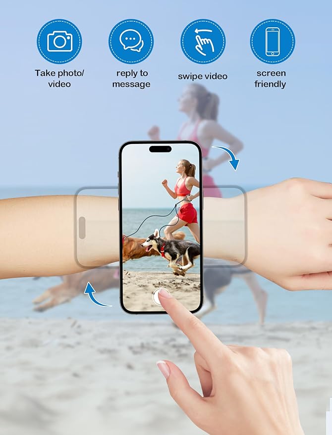 TOPGO Running Phone Holder for iPhone [360° Rotatable & Upgrade Anti-Drop] Magnetic Wrist Phone Holder, Magsafe Armband Compatible with iPhone 17 Pro and Android - Green