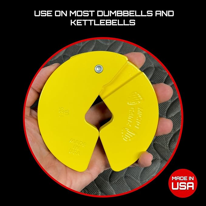 Micro Gainz Dumbbell Fractional 1.25lb Weight Plate, Ideal for Micro Loading, (Choose Color) 4 Piece Fractional Weight Plates, Designed for Dumbbell Training, Made In USA