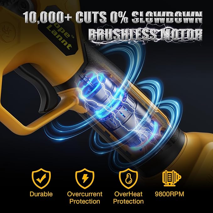 Pruning Shears for Dewalt 20V Battery – Electric Pruning Shears for Gardening, SK5 High-Carbon Steel Blade, 0.8-1.5" Cutting Capacity, LCD Display (Tool Only, No Battery)