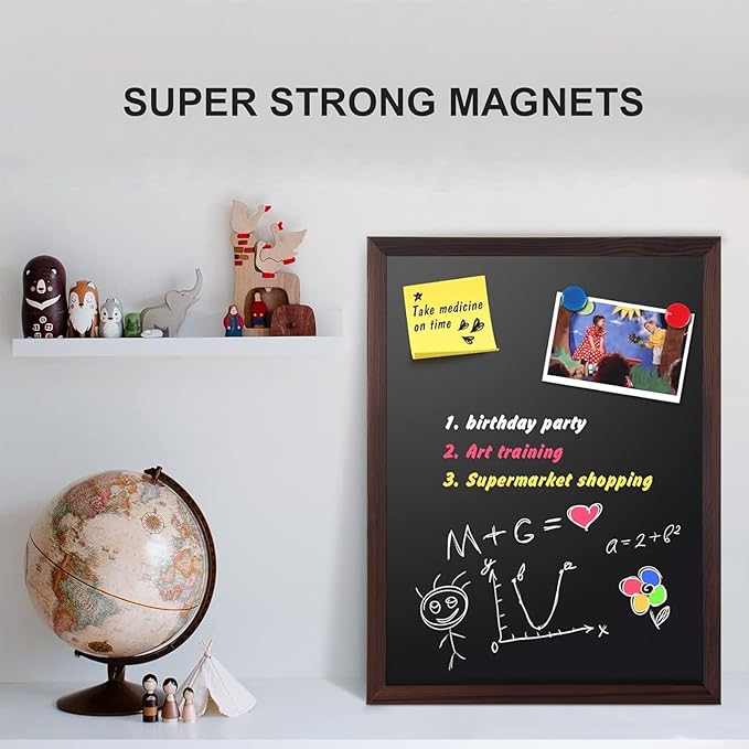 Comix Magnetic Chalkboard, 18 x 24 Inches Wooden-Framed Blackboard