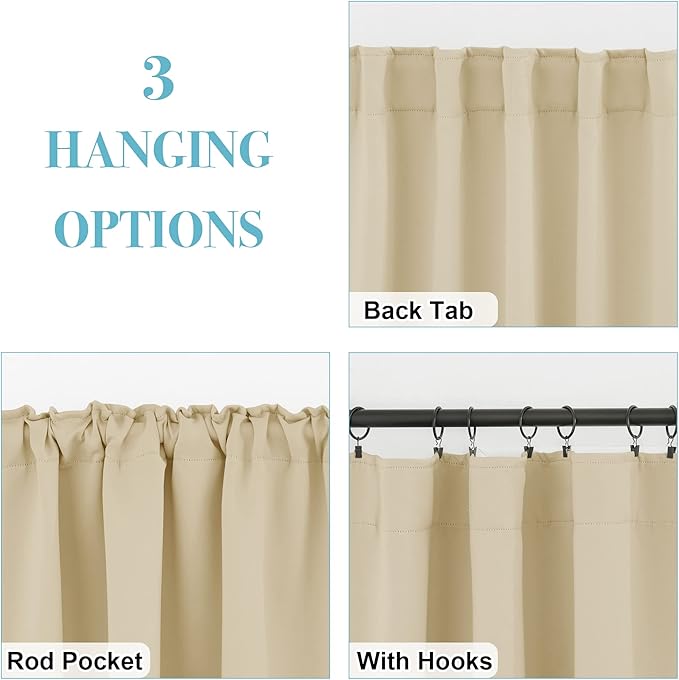 RYB HOME Kitchen Window Curtains