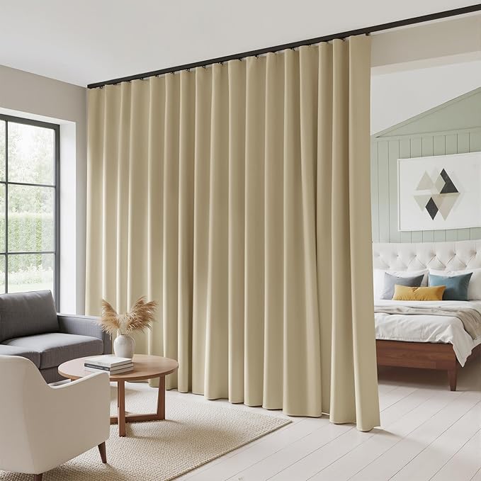 RYB HOME Extra Wide Blackout Curtain