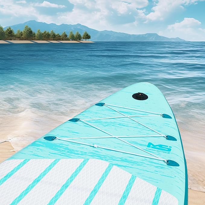 11”33“6 Premium Inflatable Stand Up Paddle Boards with Durable SUP Paddle Board Accessories Wide Stable Design Includes Backpack Required Parts Non-Slip Comfort Deck for Youth & Adults