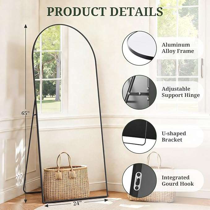 Mirror Full Length 65"x24" Full Body Floor Mirror