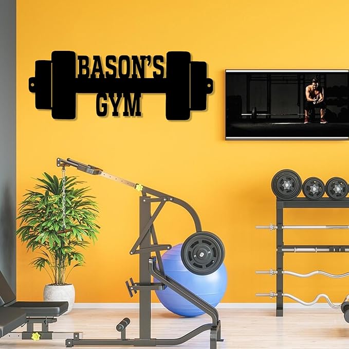 Luxury Personalized Gym Metal Sign, Custom Home Gym Decorations, Gifts for Fitness Lovers, Workout Room Decor, Gym Signs, Christmas Gifts 10