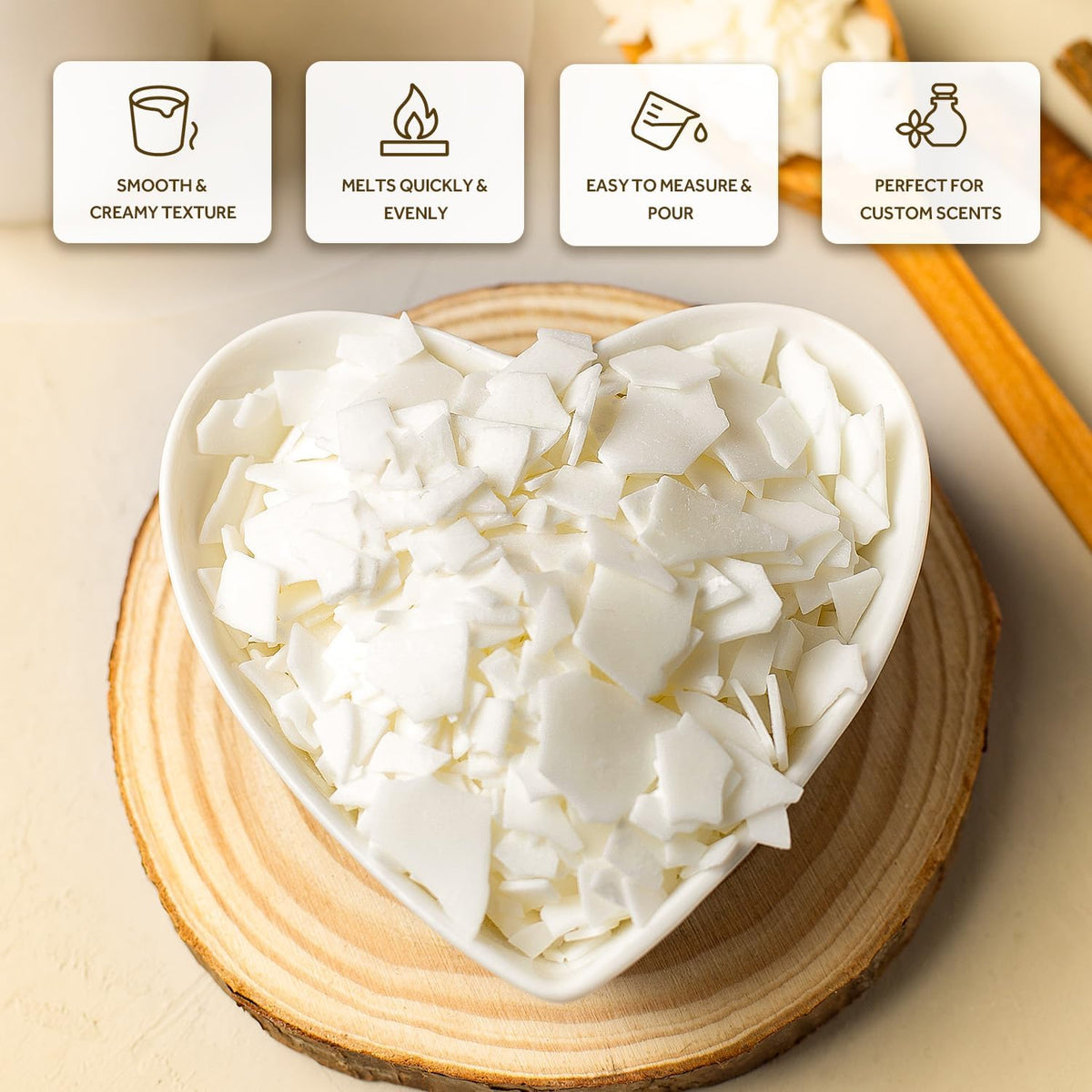 NORVENCE Soy Wax for Candle Making, Natural Soy Wax Flakes 10lb, Premium Candle Wax for DIY Candle Crafting
