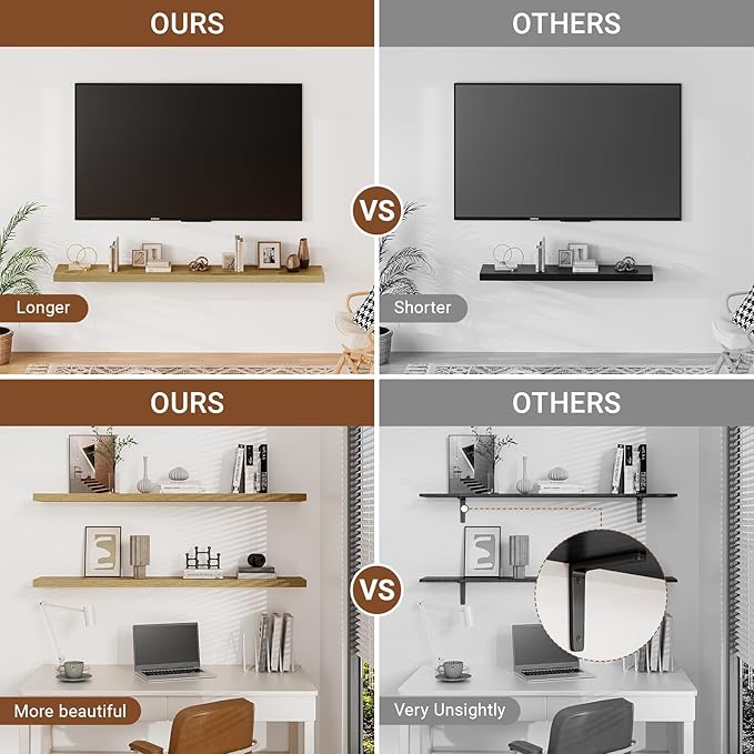 Heimlove 32 Inch Floating Shelves