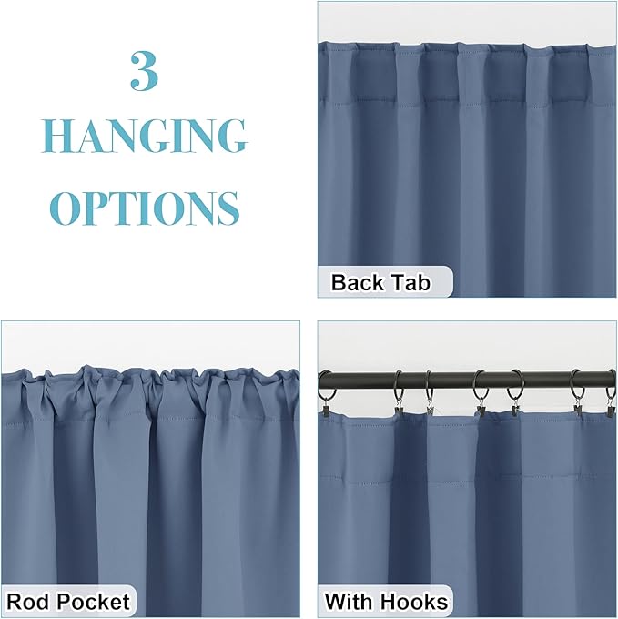 RYB HOME Bathroom Curtains Blackout