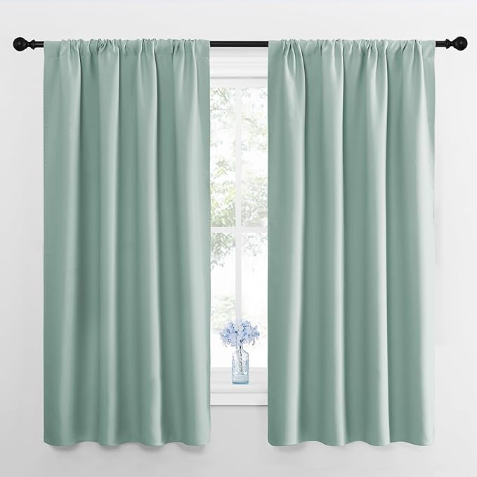 NICETOWN Curtains for Living Room 2 Panels, Rod Pocket Thermal Drapes for