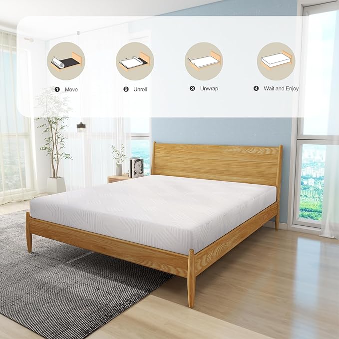5 Inch Full Memory Foam Mattress,Cooling Gel Full Size Mattress in a Box,Medium Firm Mattresses for Pressure Relief,Double Mattress,CertiPUR-US Certified