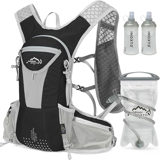 Hydration Pack Backpack, Lightweight Water Backpack with 2L Leakproof Hydration Bladder Daypack for Men Women,Running Hydration Vest for Outdoor Trail