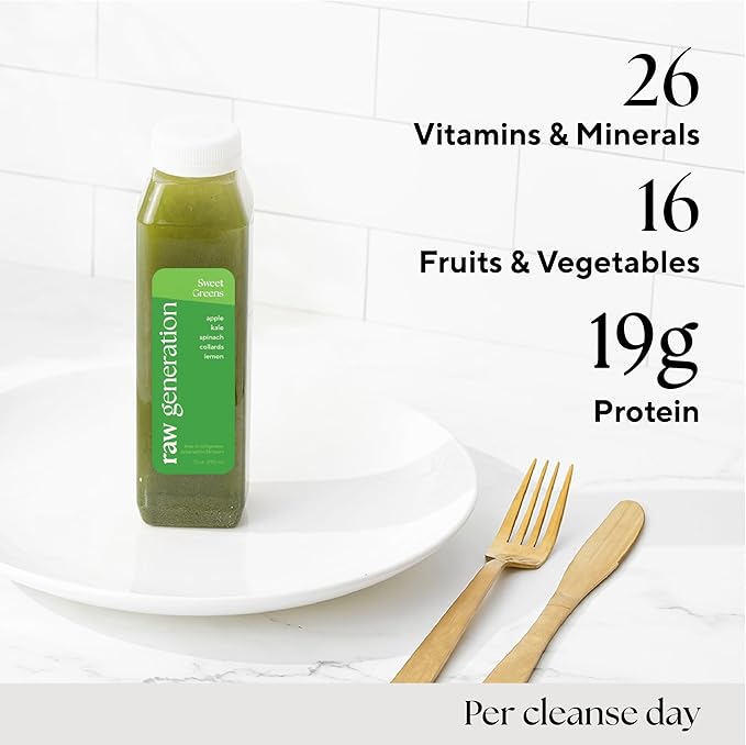 Raw Generation 10-Day Skinny Cleanse - Best Detox Juice Cleanse for Weight Management/Healthiest Way to Cleanse Your System/Jumpstart a Healthier Diet