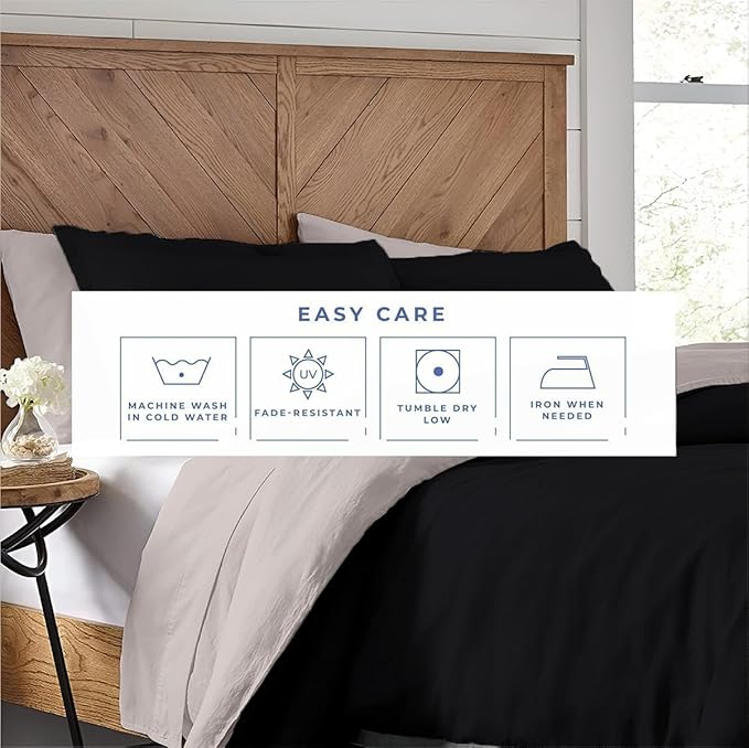 Kotton Culture 120"x120" 3 Pc Super King Plus/Super Oversize King Duvet Cover Set 100% Egyptian Cotton - 600 TC, Zipper Closure & Corner Ties - Fits Only Extra Large Inserts - Night's Shadow