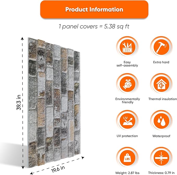 IZODEKOR 3D Stone Effect Wall Panels