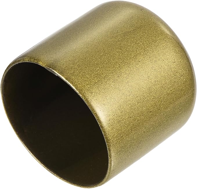 uxcell 20pcs Rubber End Caps 1 1/2"(38mm) ID Vinyl Round Tube Bolt Cap Cover Thread Protectors Gold