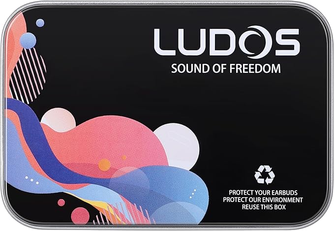 LUDOS Clamor Wired Earbuds in-Ear Headphones, 5 Years Warranty, Earphones with Microphone, Noise Isolating Ear Buds, Memory Foam for iPhone, Samsung, School Students, Kids, Women, Small Ears - White