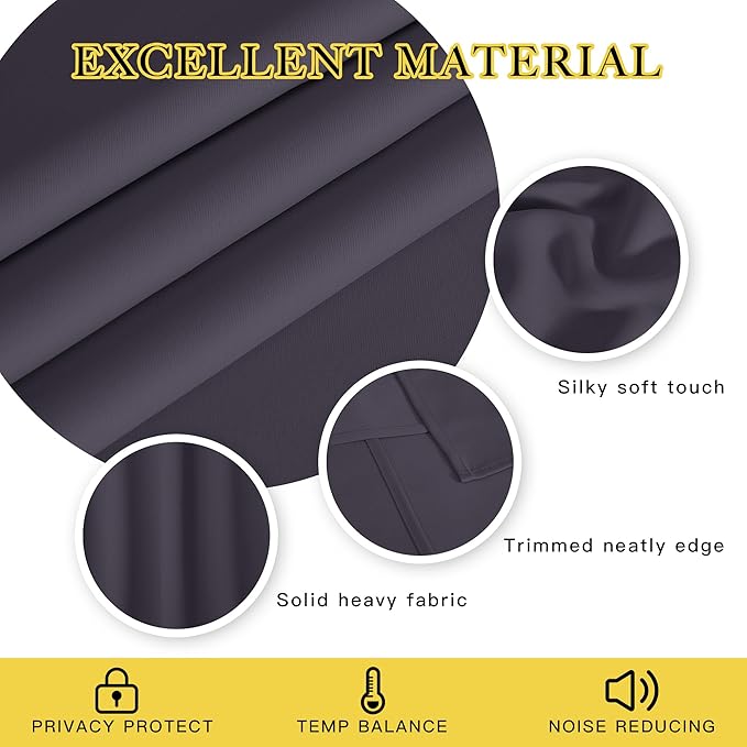 NICETOWN Blackout Short Curtain 63 inches Long