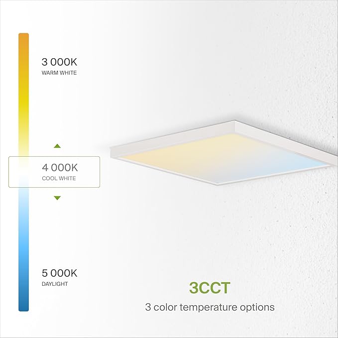 ASD LED 12" Square Flush Mount Ceiling Light Fixture, Low Profile Surface Lighting | 5CCT, Dimmable, Ultra-Thin, ETL Listed | 24W 1700LM 2700-6000K 120V | Kitchen, Bedroom Lamp | White, 12 Pack