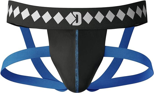 Diamond MMA Four-Strap Jock Strap Supporter with Built-in Athletic Cup Pocket for Sports