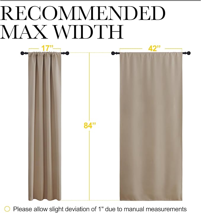 NICETOWN Blackout Curtains for Living Curtains, 2 Panels, 42 by 84, Room