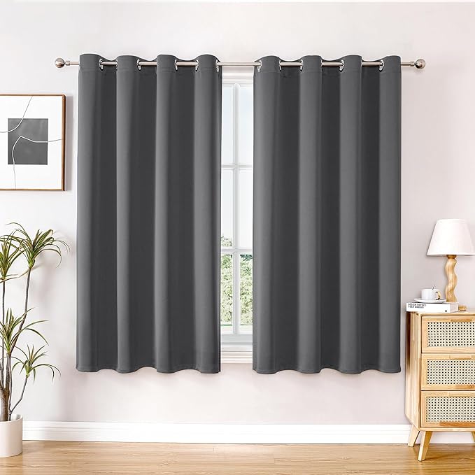 ChrisDowa Blackout Curtains 63 inches Long