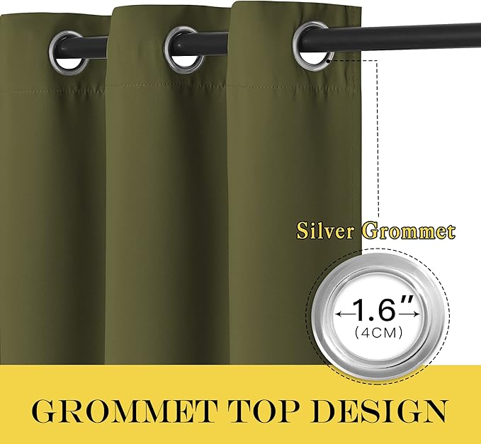 NICETOWN Patio Door Curtain Sound Blocking, Bedroom Privacy Room Divider Curtain