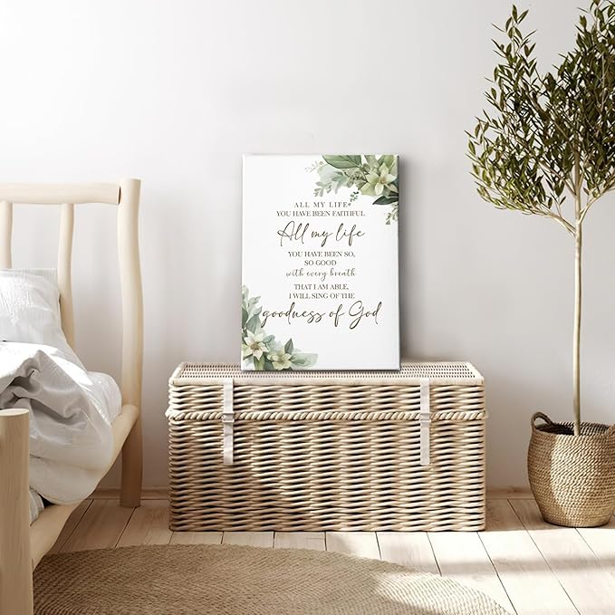 HIWX Christian Wall Decor, All My Life You Have Been Faithful Bible Verse