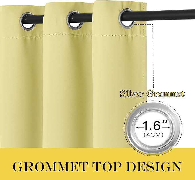 NICETOWN Blackout Curtains 84 Inch Length, Thermal Insulated Room Darkening