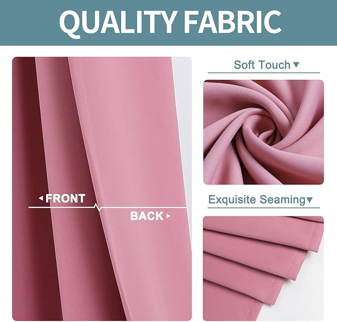 ChrisDowa Blackout Curtains 90 Inches Long