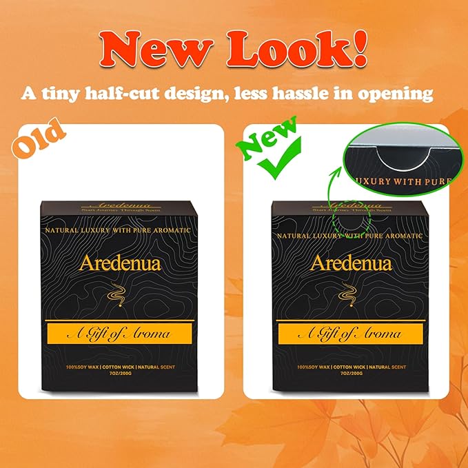 Fall Candle - Autumn Maple Leaves Candle | Autumn Scented Candles for Home, 7oz Autumn Soy Candles for Home Scented, 50 Hours Burn Time, Harvest Holiday/Halloween/Thanksgiving Fall Gifts for Women Men