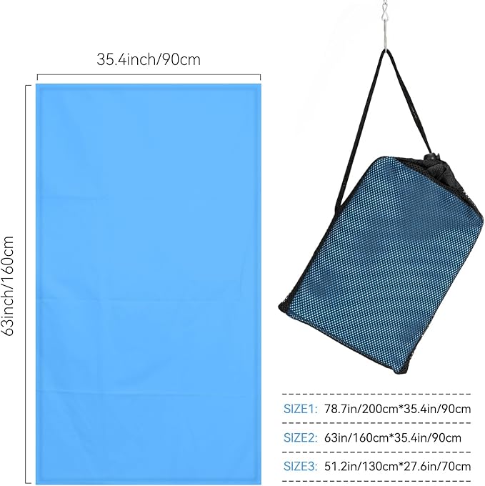 Microfiber Beach Towel-Perfect for Travel, Sports, Camping, Swimming, Yoga, Gym- Quick Dry, Sand Free, Compact, Lightweight, Absorbent (Blue, Medium(130x70cm, 51x27”))