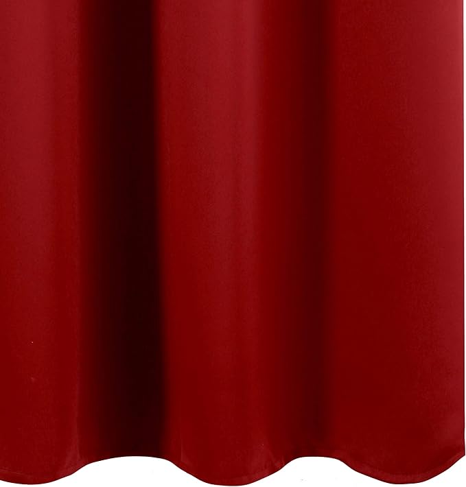 LEMOMO Red Blackout Curtains 34 x 84 Inch Length/Set of 2 Curtain