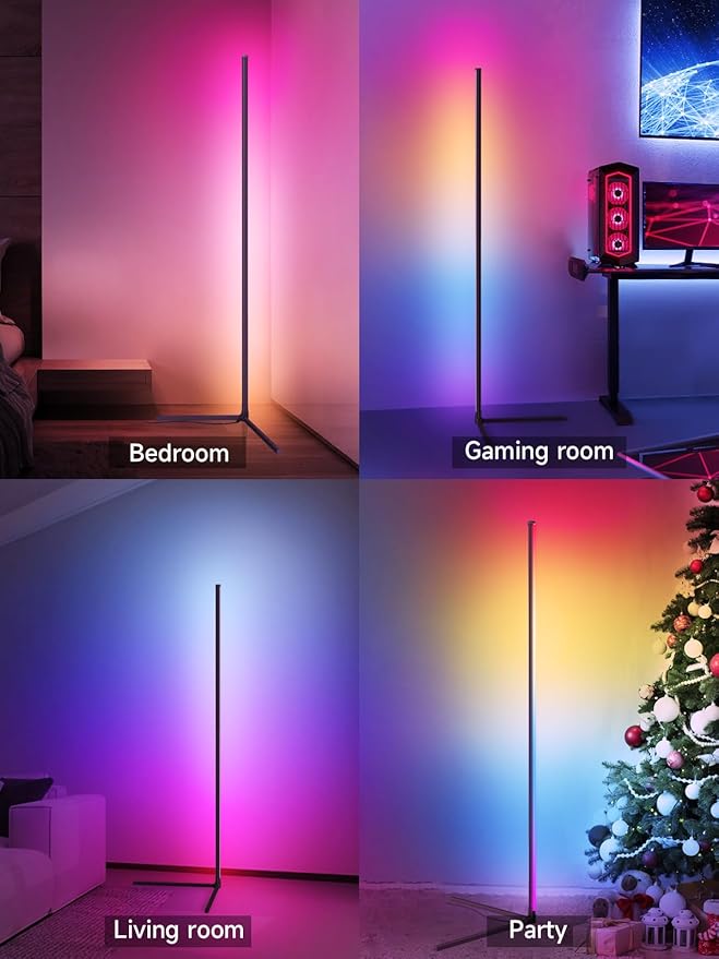 Tyute Corner Floor Lamp, RGB LED Corner Lamp