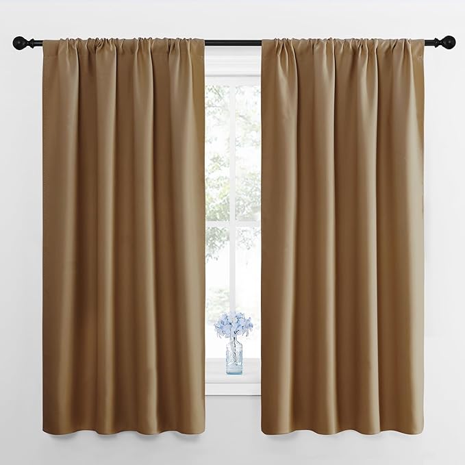 NICETOWN Kitchen Curtains, Short Blackout Drapes, Thermal Insulated Blackout