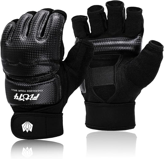 FitsT4 Sports Half Mitts MMA UFC Training Boxing Punch Bag Martial Arts Gloves