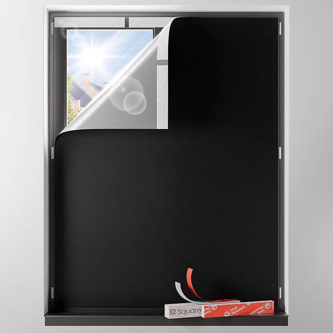Sumobaby Blackout Curtains for Bedroom Portable 67"x70", No Drill Blackout