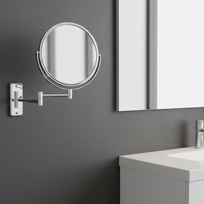 JERDON Wall-Mounted Magnifying Mirror