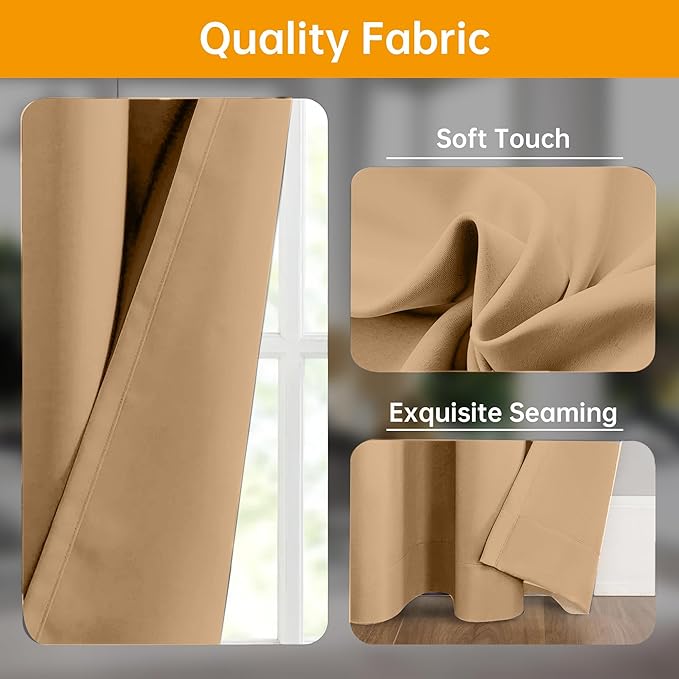hoeflife Room Divider Curtains Blackout Floor to Ceiling Curtain