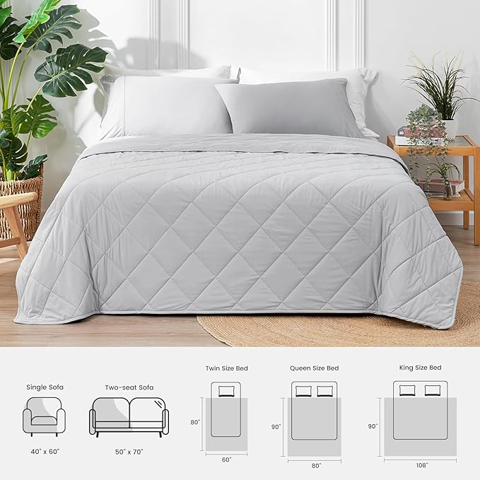 Cozy Bliss Cooling Blanket for Hot Sleepers, Q-Max 0.4 Cooling Comfort Throw Twin Size, Cold Blankets for Night Sweats Sleeping, Ultra-Cool Lightweight Breathable Summer Blanket for Bed Travel