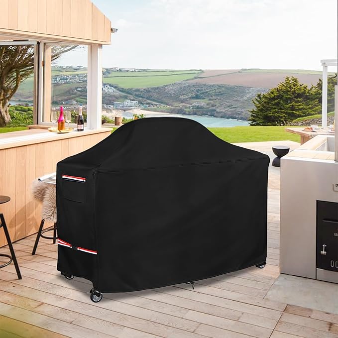 76 Inch Large Green Egg Big Grill Table Cover, Kamado Ceramic BBQ Grill Cover, Waterproof Heavy Duty Outdoor Grill Cover, BBQ Cover, Grill Cart Cover