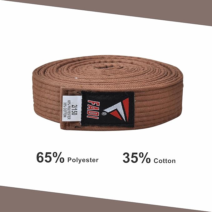 Martial Arts Belt for Karate, Judo, Aikido and Taekwondo - Durable Cotton-Polyester Blend for Adults and Kids