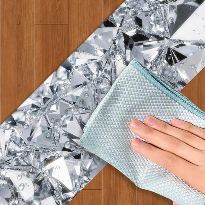 Diamond Wallpaper Border Peel and Stick 196.9 x 3.9 Inch Wall Border Trim