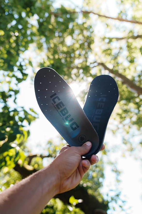 Icebug Comfort Insoles with Dynamic Arch Support, Charcoal High Arch, M 13