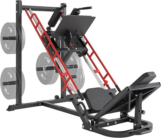 Dripex Leg Press Machine, Leg Press Machines for Home Gym, Professional Leg Press Hack Squat Machine Combo with 4 Weight Plate Storage Holders for Full Lower Body Workout